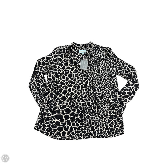 New! Top Long Sleeve By Veronica M In Black & Cream, Size: Xs
