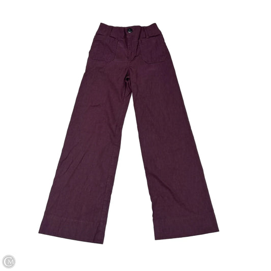 Pants Wide Leg By Maeve In Maroon, Size: 0p