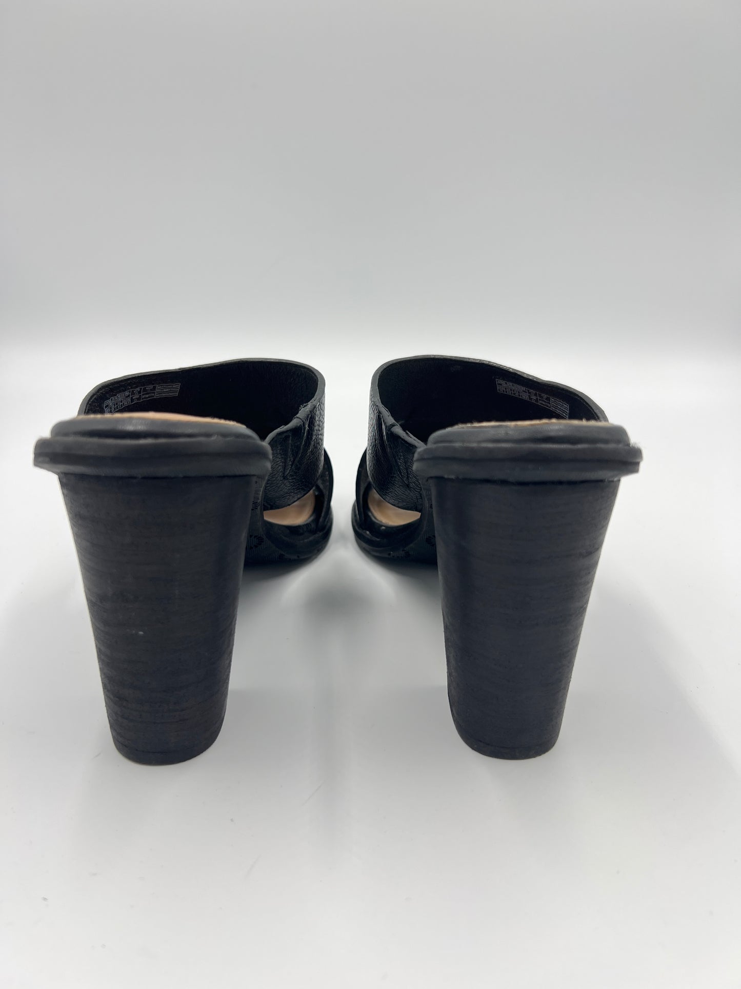 Black Shoes Heels Block Ugg, Size 10