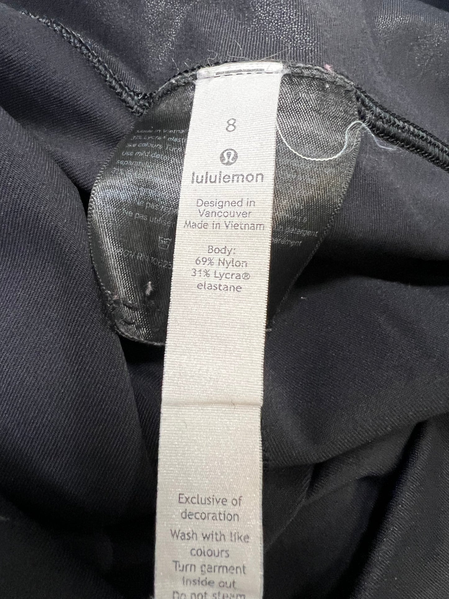 Black Athletic Leggings Lululemon, Size M