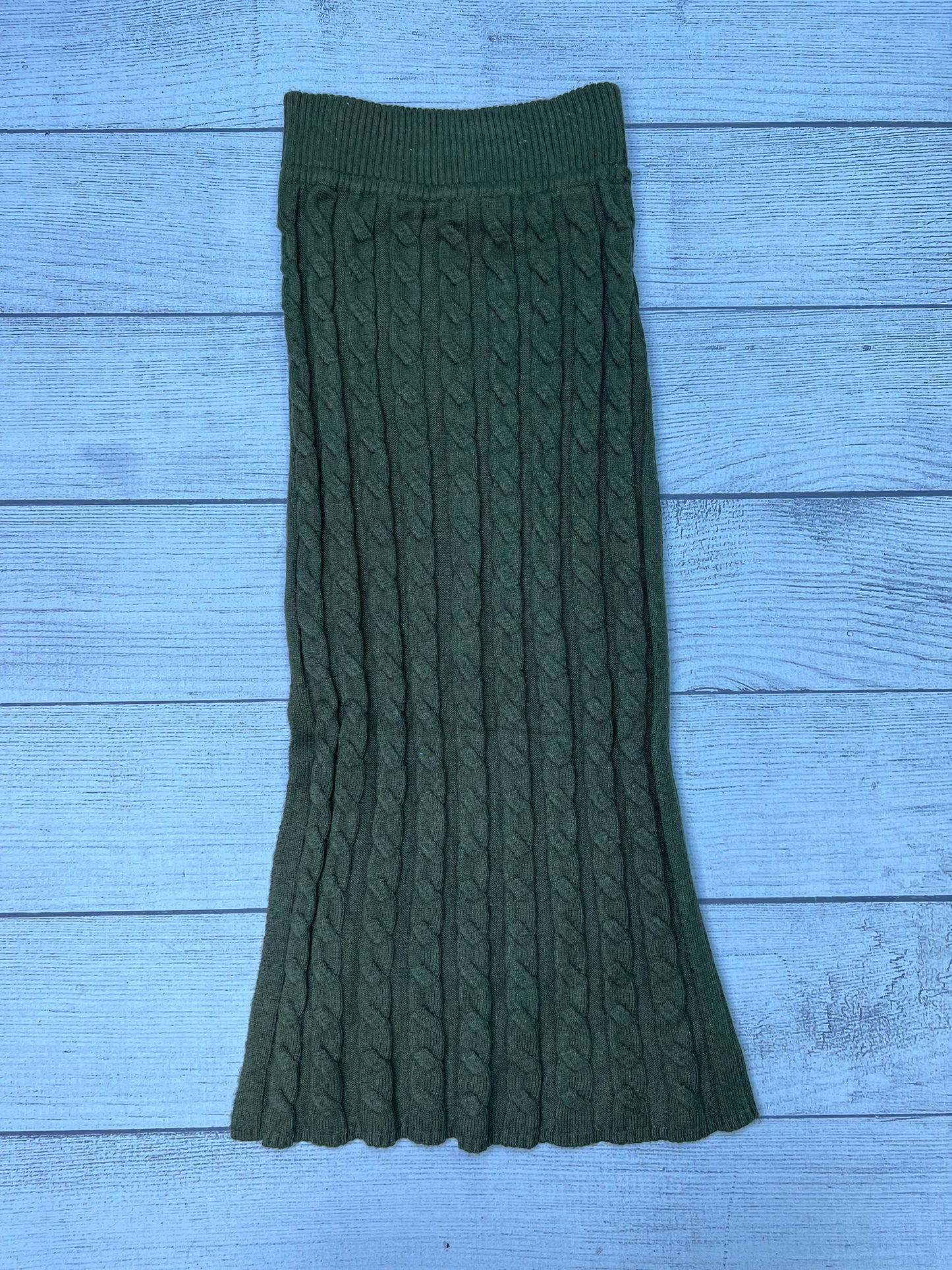 Green Sweater Skirt Maxi Wild Fern, Size S