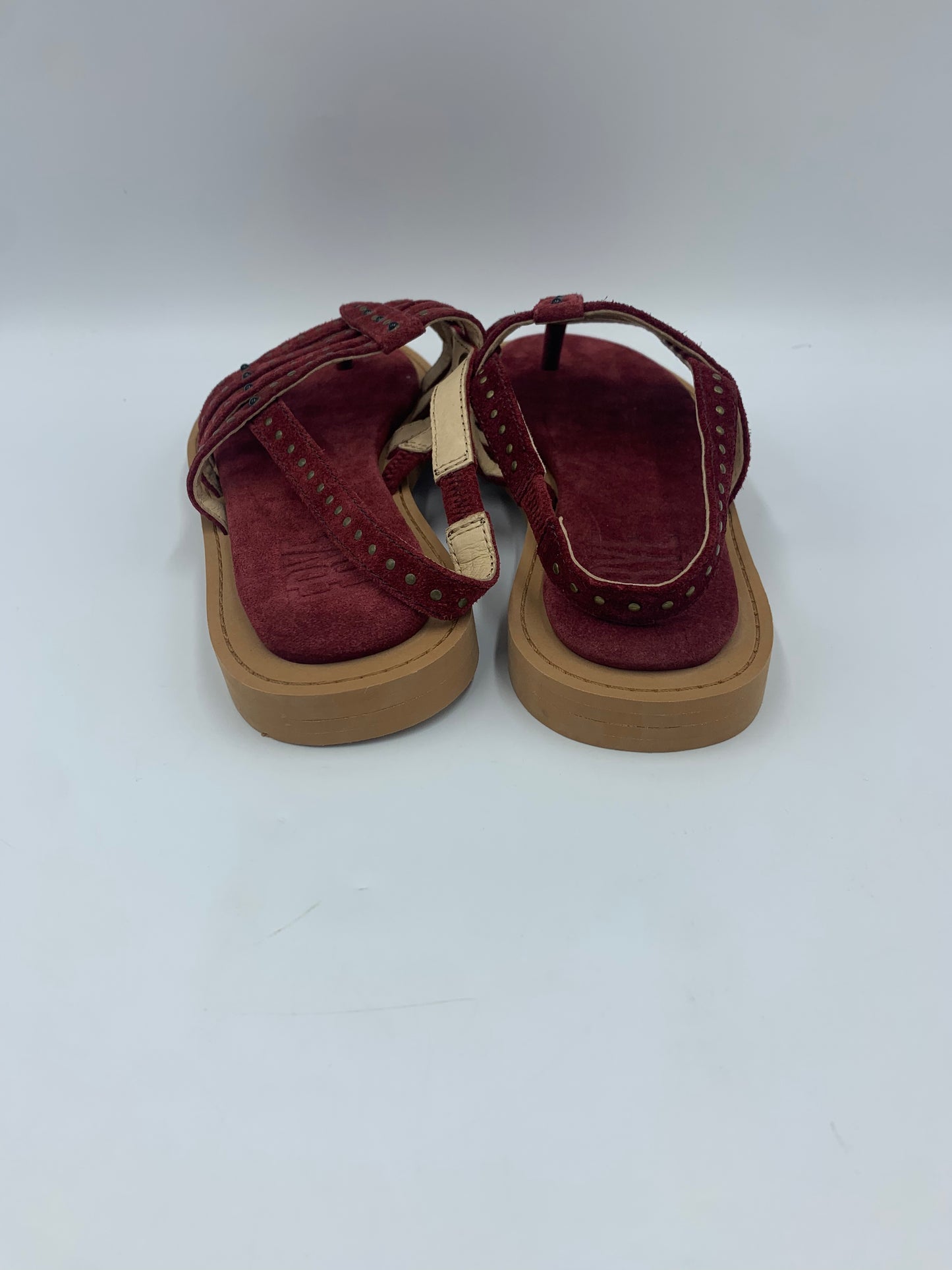 Maroon Sandals Designer Frye, Size 6