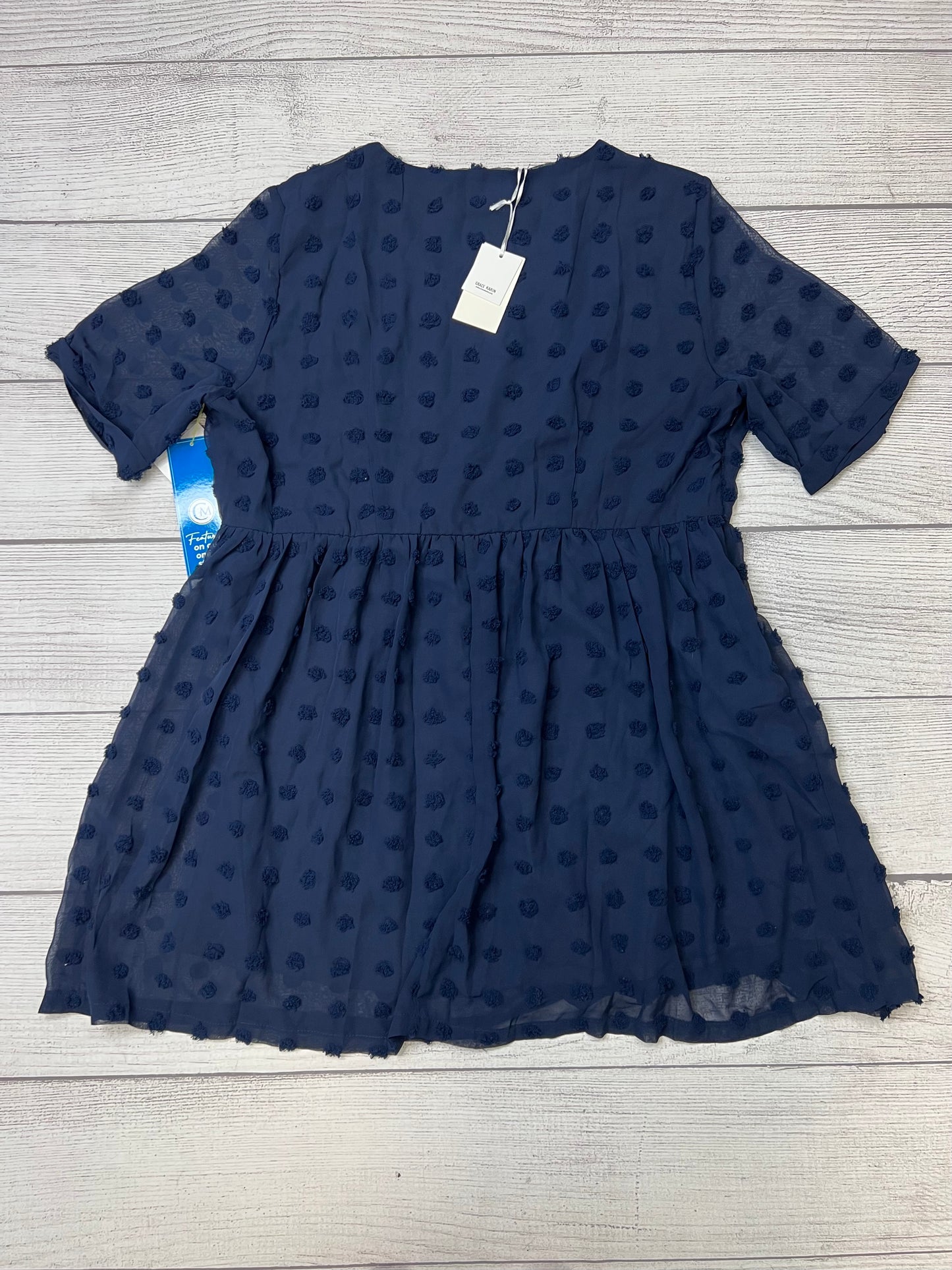 Navy Dress Casual Short Grace Karin, Size 2x