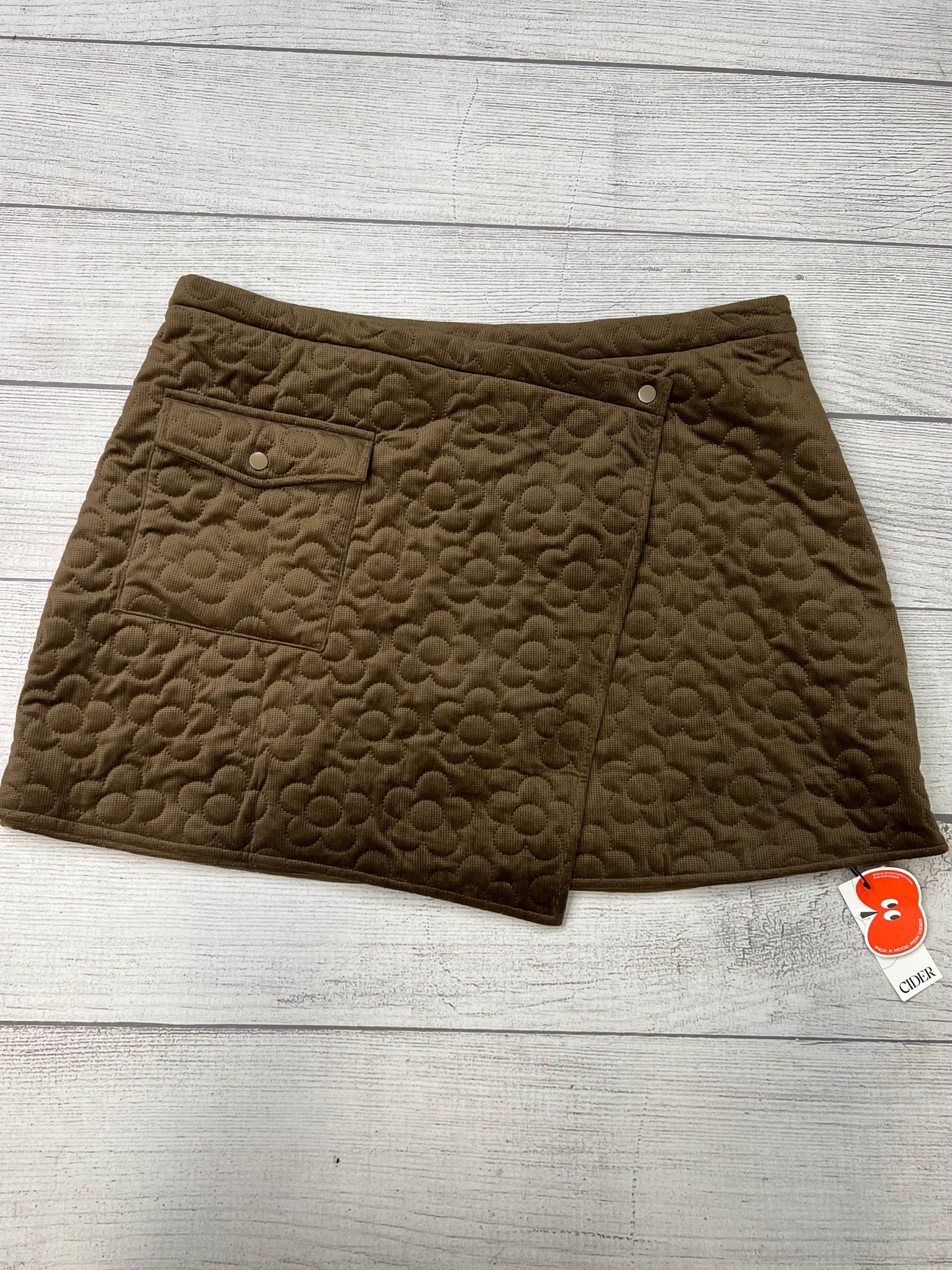 Skirt Mini & Short By Cider In Brown, Size: 2x