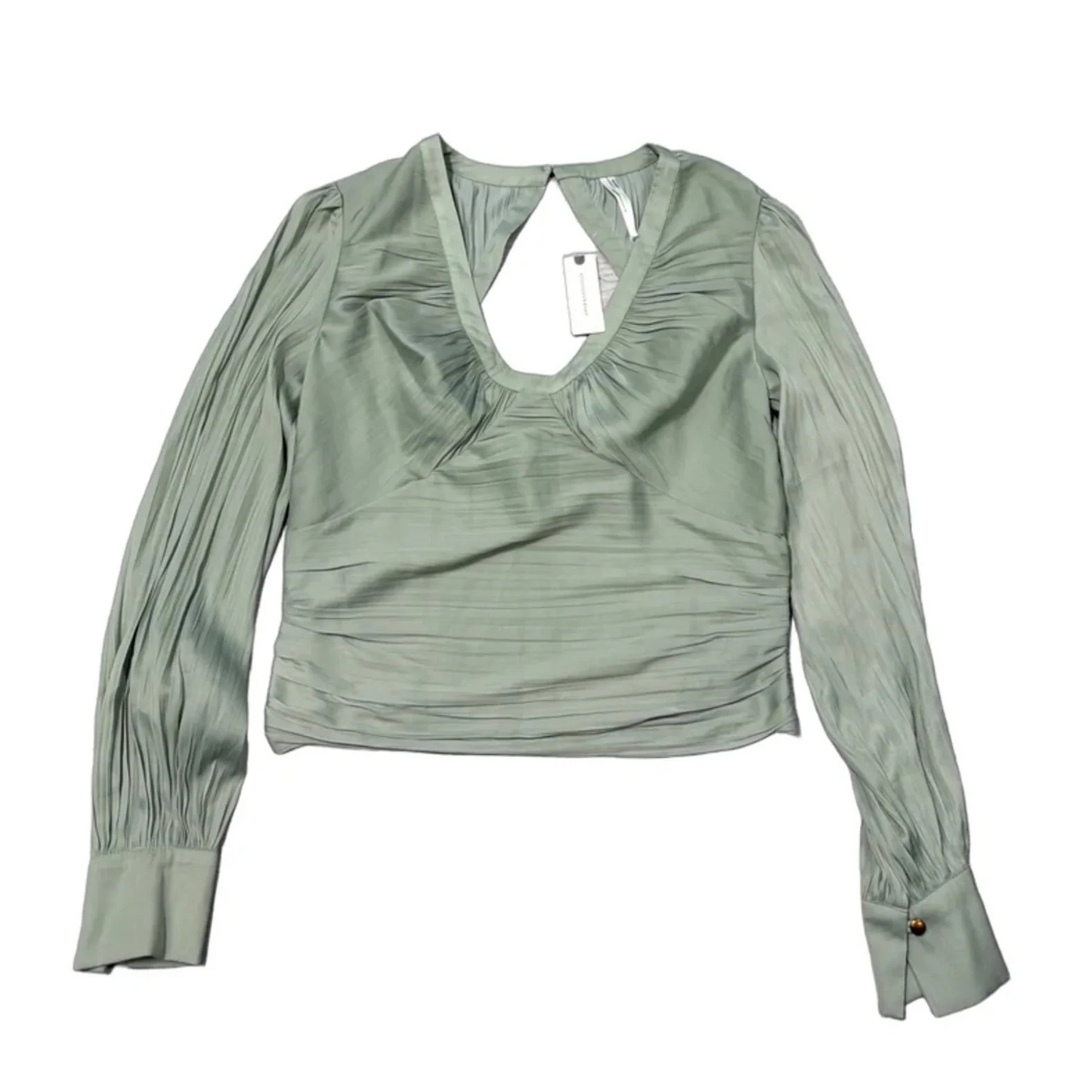 New! Top Long Sleeve By Anthropologie In Green, Size: M