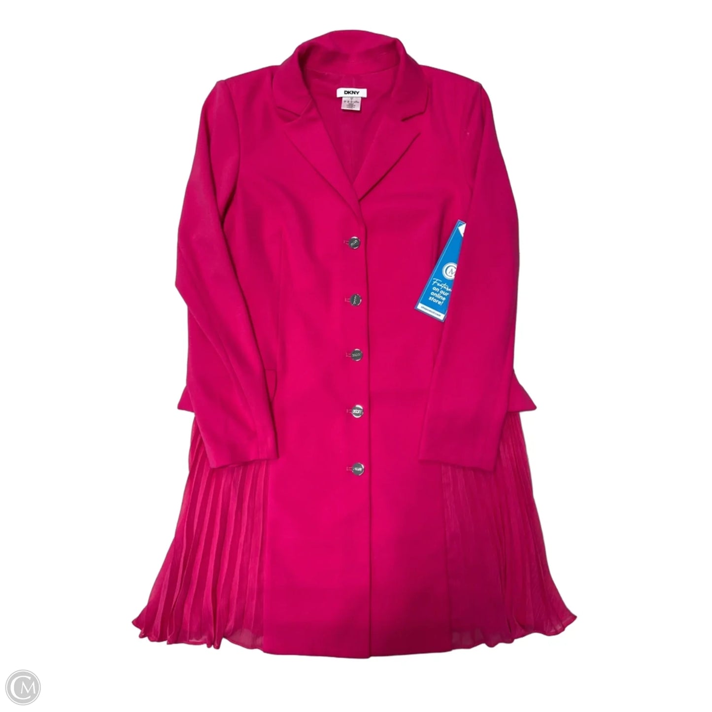 Coat Trench Coat By Dkny In Pink, Size: M