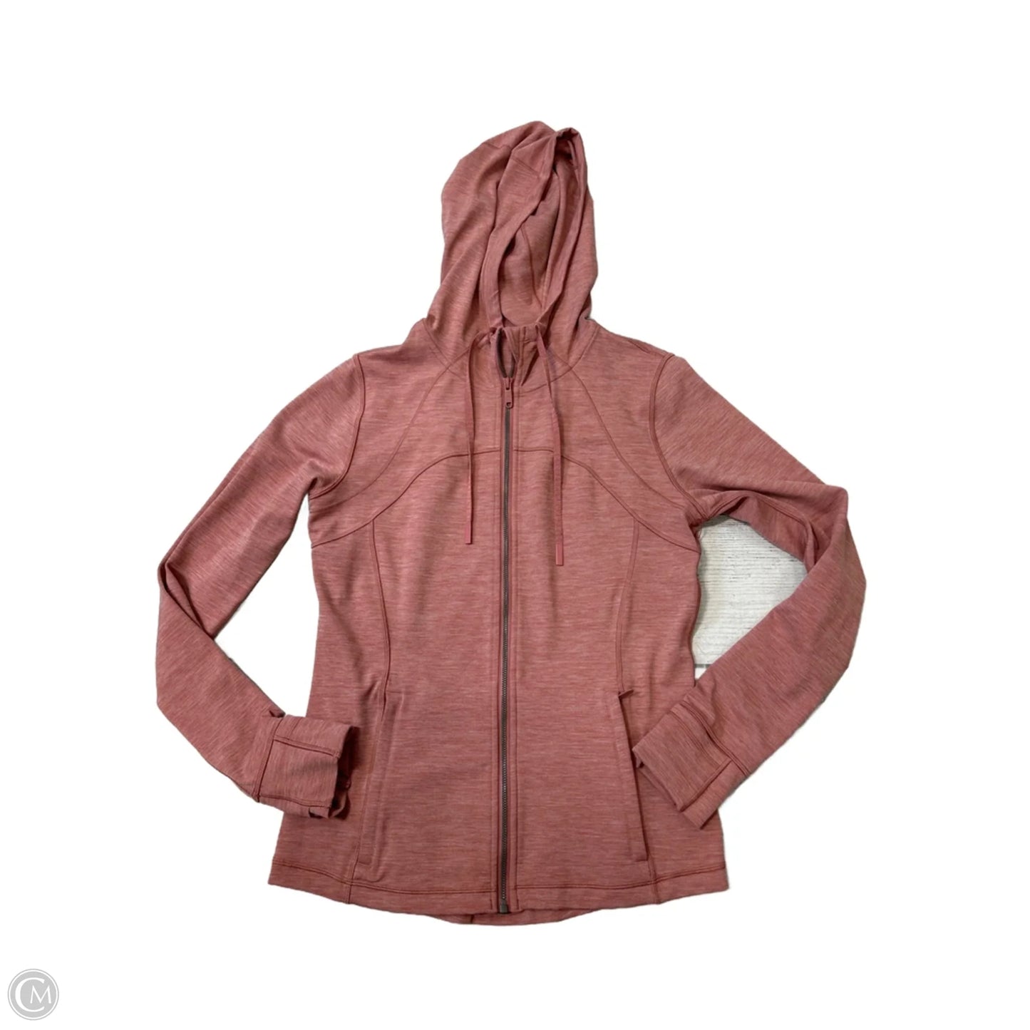 Athletic Jacket By Lululemon In Peach, Size: L