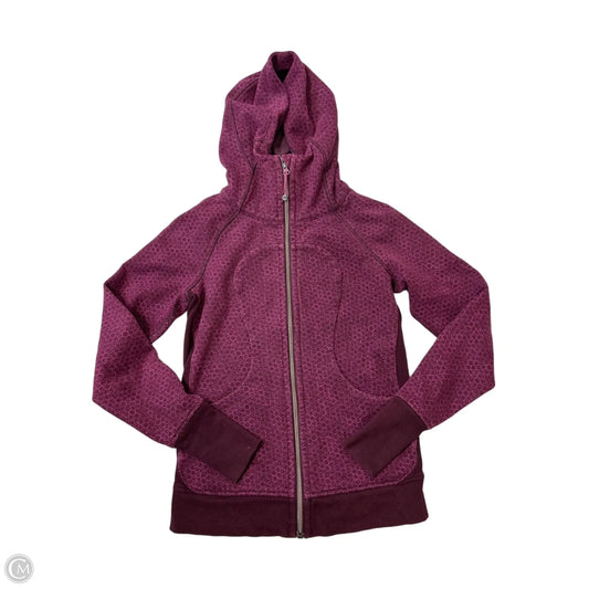 Athletic Jacket By Lululemon In Maroon, Size: 6