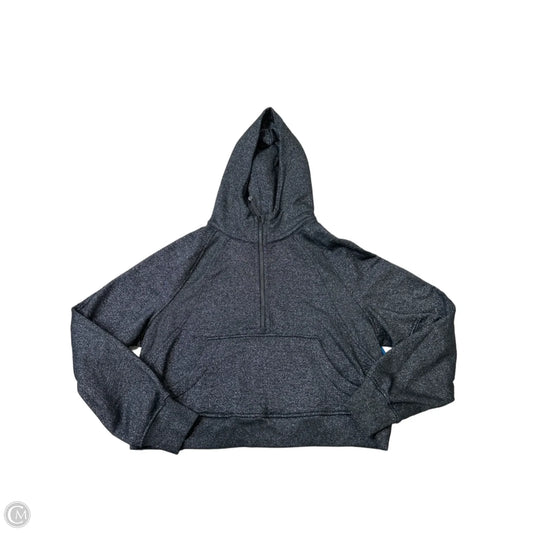 Athletic Sweatshirt Collar By Lululemon In Black & Silver, Size: M