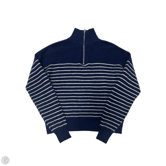 Sweater Cashmere By Aqua In Blue & White, Size: Xs