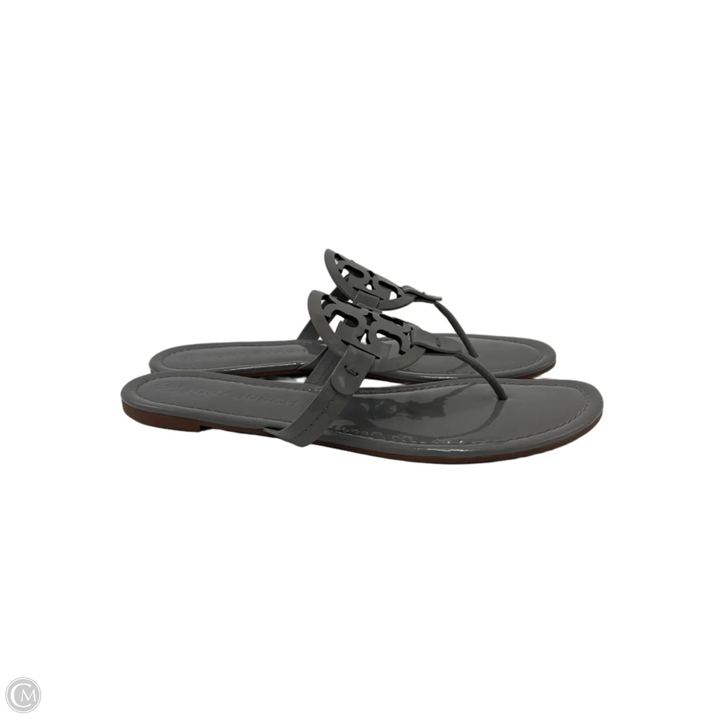 Tory Burch Miller Designer Sandals In Grey, Size: 13