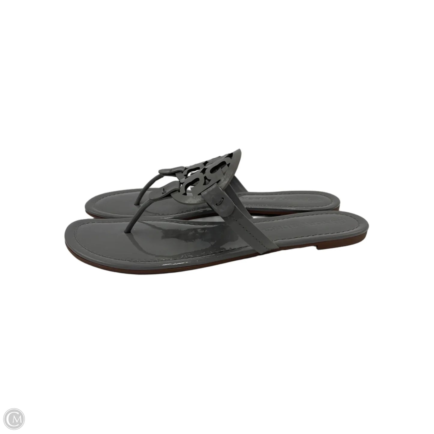 Tory Burch Miller Designer Sandals In Grey, Size: 13