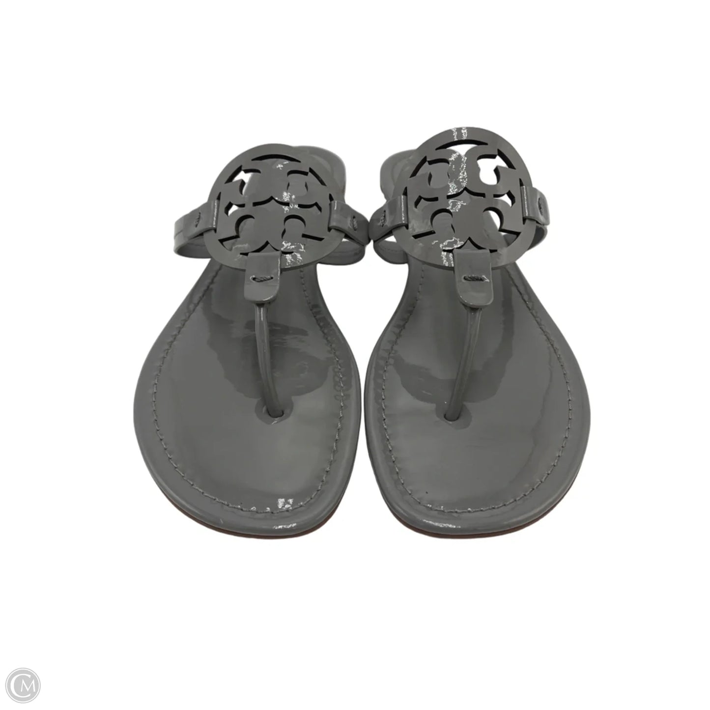 Tory Burch Miller Designer Sandals In Grey, Size: 13