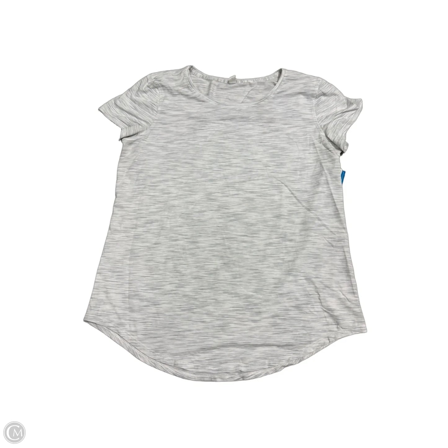 Athletic Top Short Sleeve By Lululemon In Grey, Size: 10