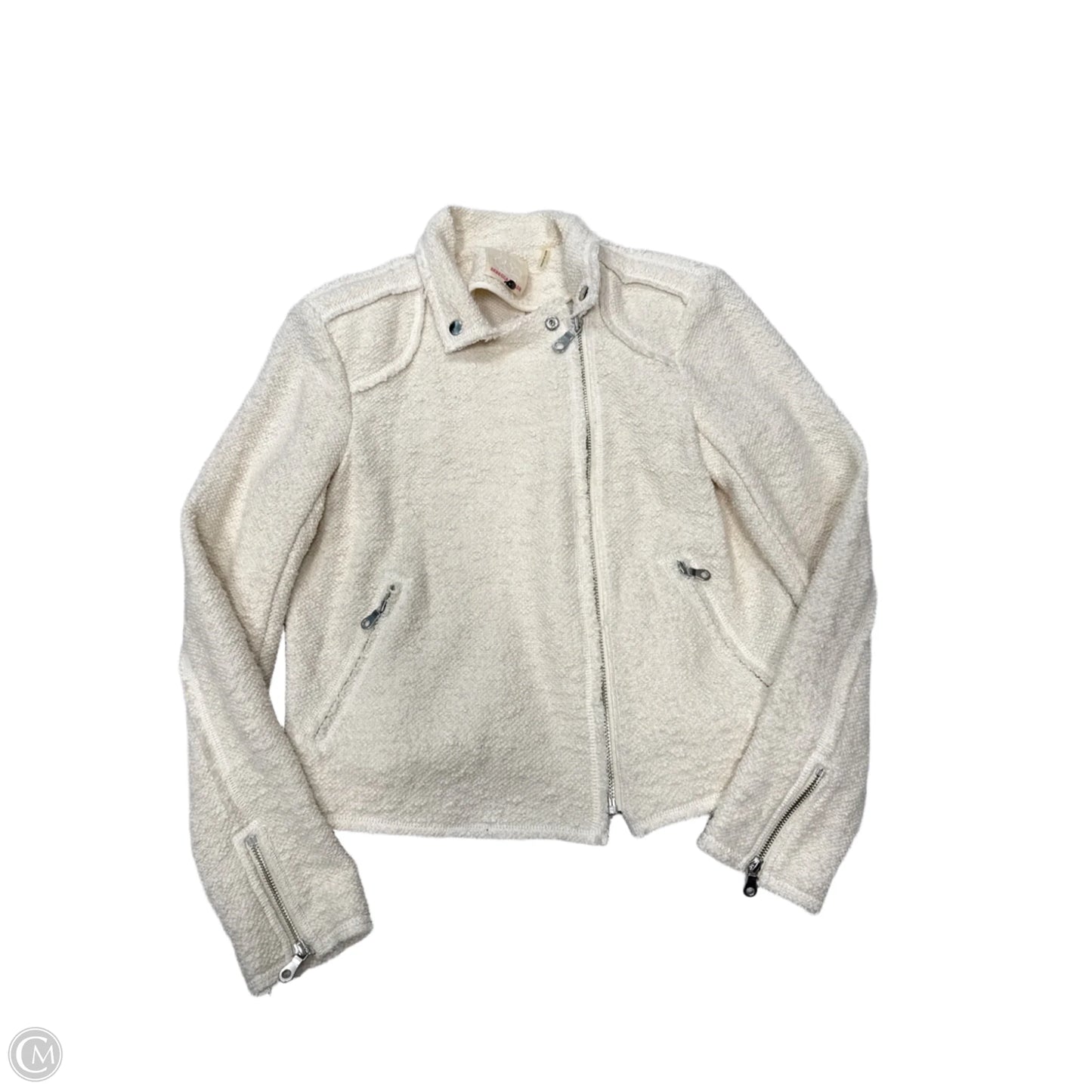 Jacket Moto By Rebecca Taylor In Cream, Size: M