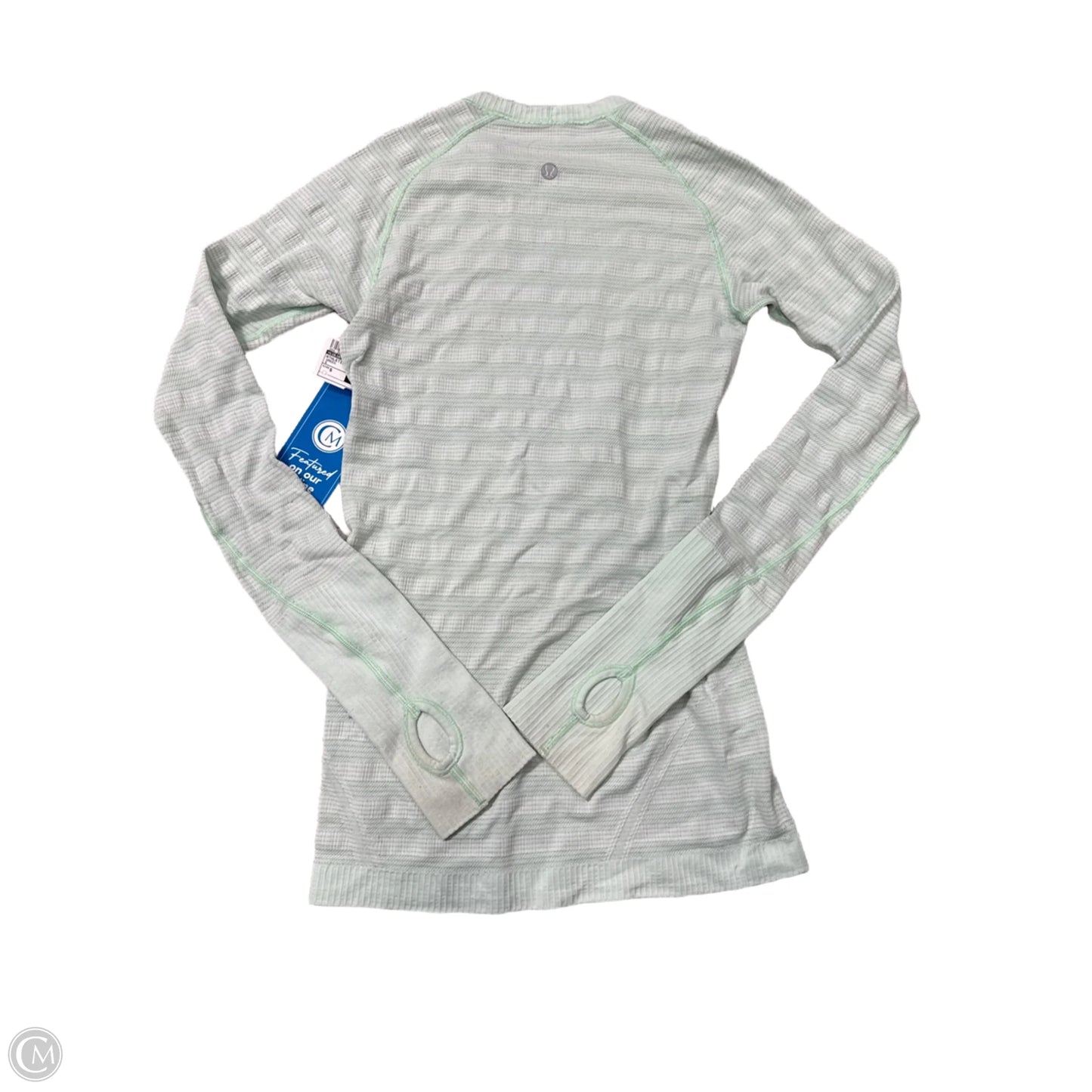 Athletic Top Long Sleeve Crewneck By Lululemon In Green, Size: S