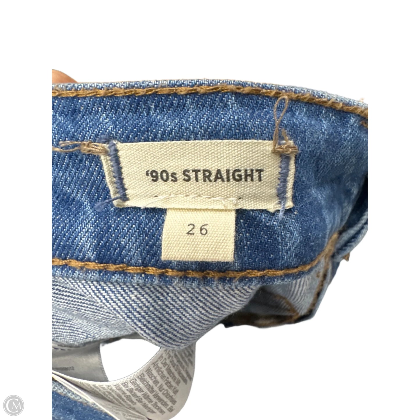Jeans Straight By Madewell In Blue Denim, Size: 2