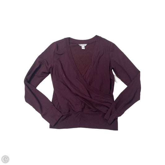 Top Long Sleeve By Athleta In Maroon, Size: M