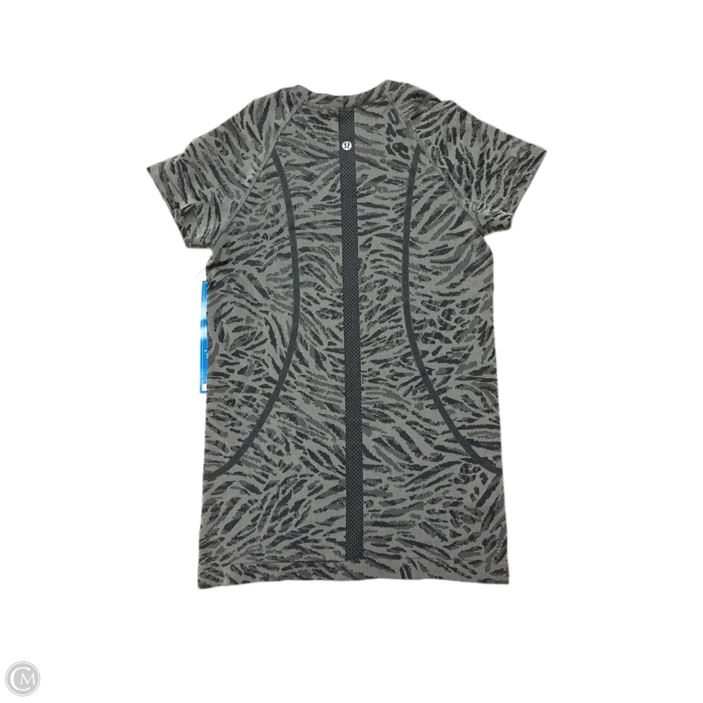 Athletic Top Short Sleeve By Lululemon In Grey, Size: S