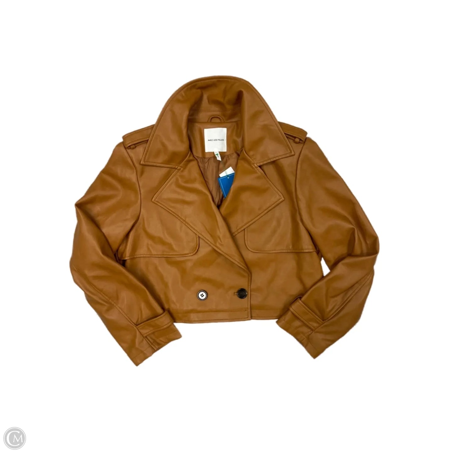 Jacket Leather By Avec Les Filles In Brown, Size: L