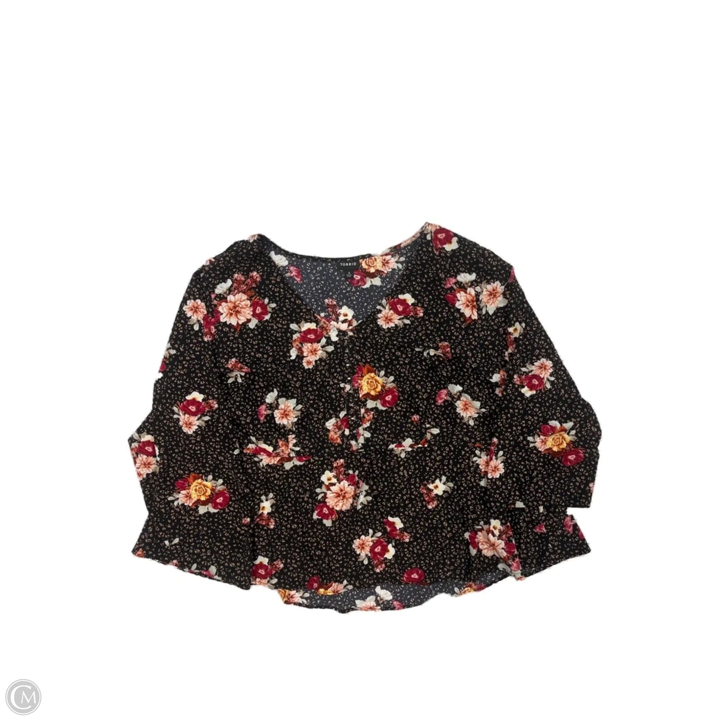 Top Long Sleeve By Torrid In Floral Print, Size: 4x