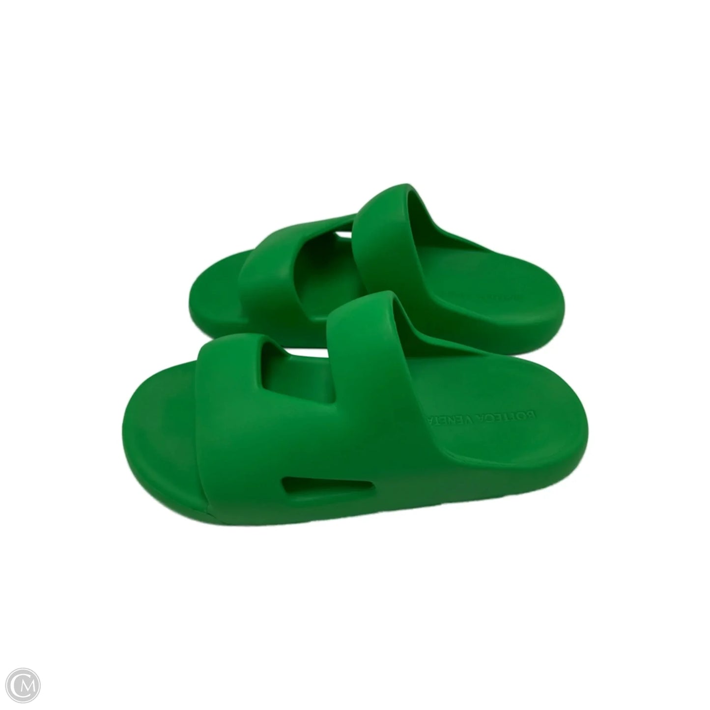 Sandals Luxury Designer By Bottega Veneta In Green, Size: 12