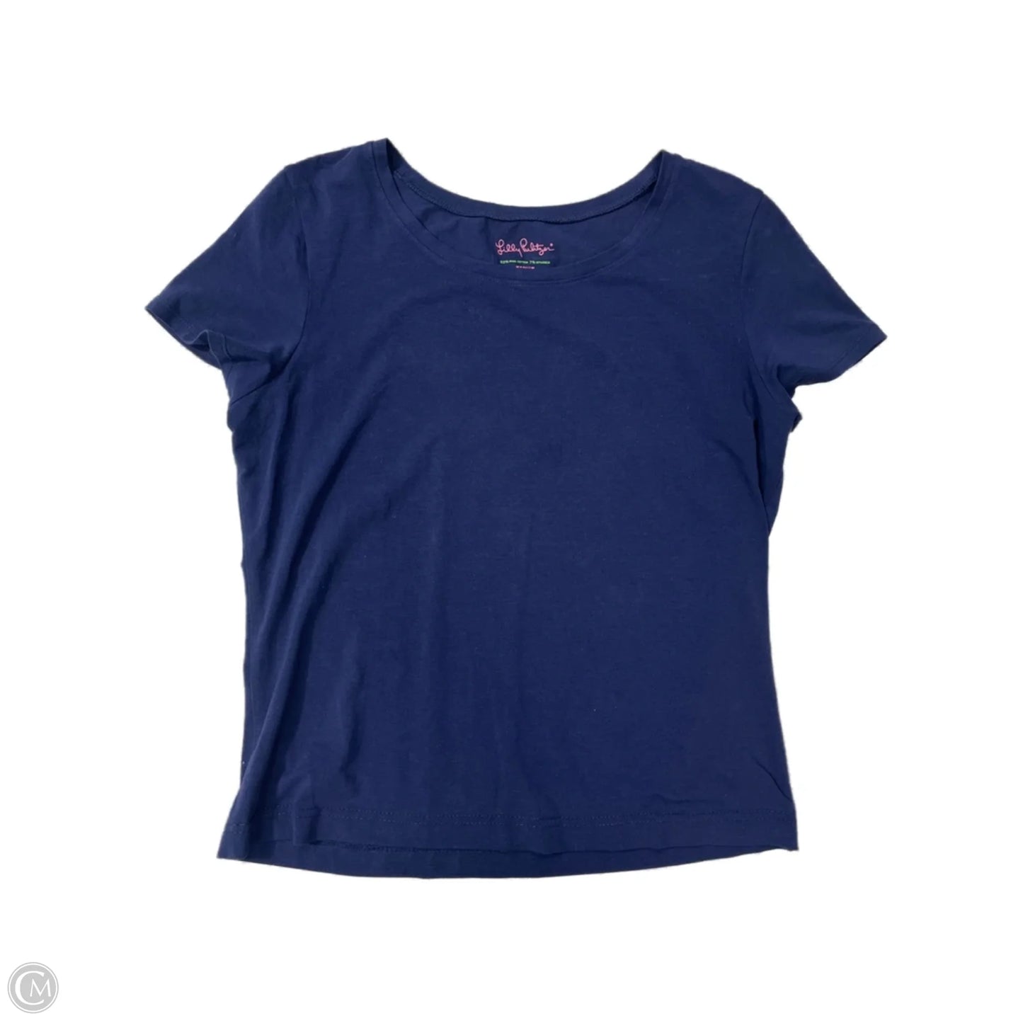 Top Short Sleeve Designer By Lilly Pulitzer In Navy, Size: M