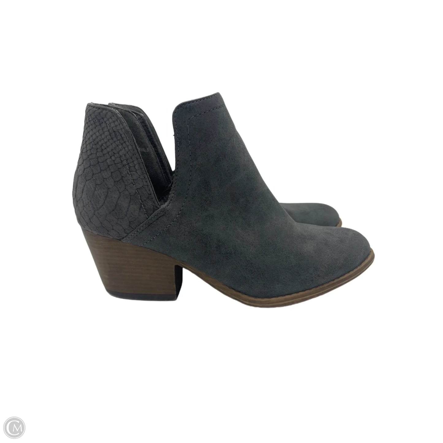 Boots Ankle Heels By Boutique + In Grey, Size: 9