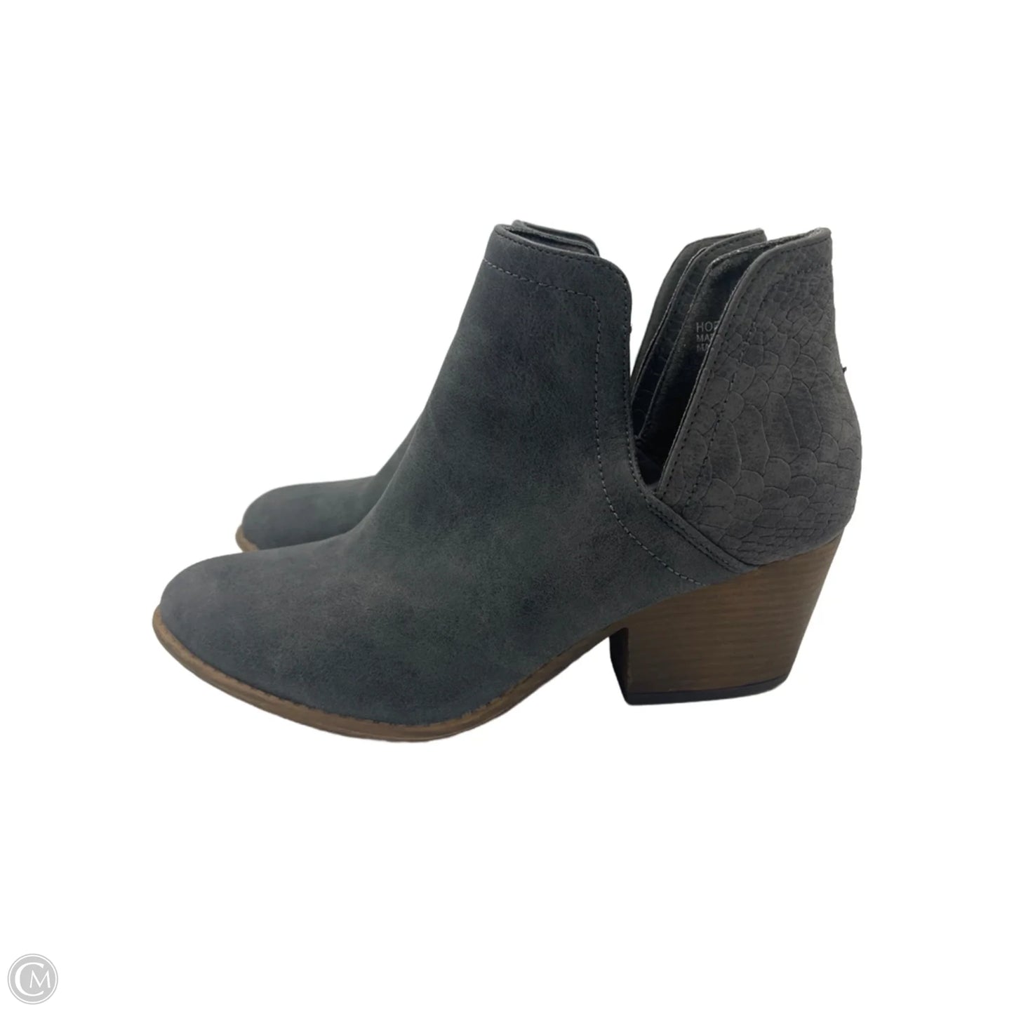 Boots Ankle Heels By Boutique + In Grey, Size: 9