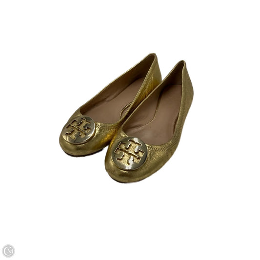 Shoes Designer By Tory Burch In Gold, Size: 7