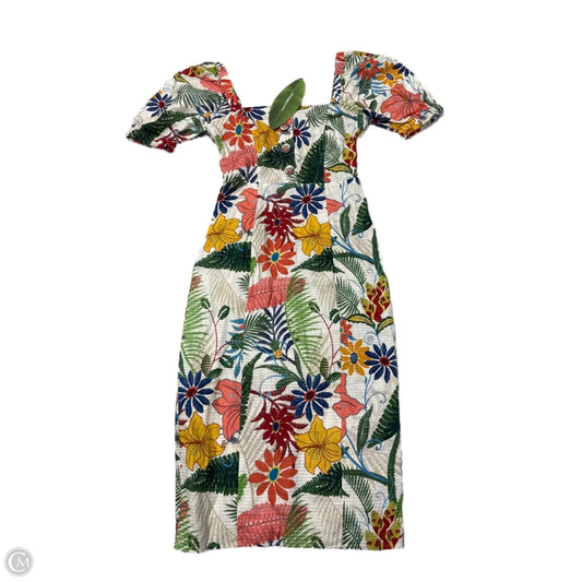 New! Dress Casual Midi By Farm Rio In Floral Print, Size: S
