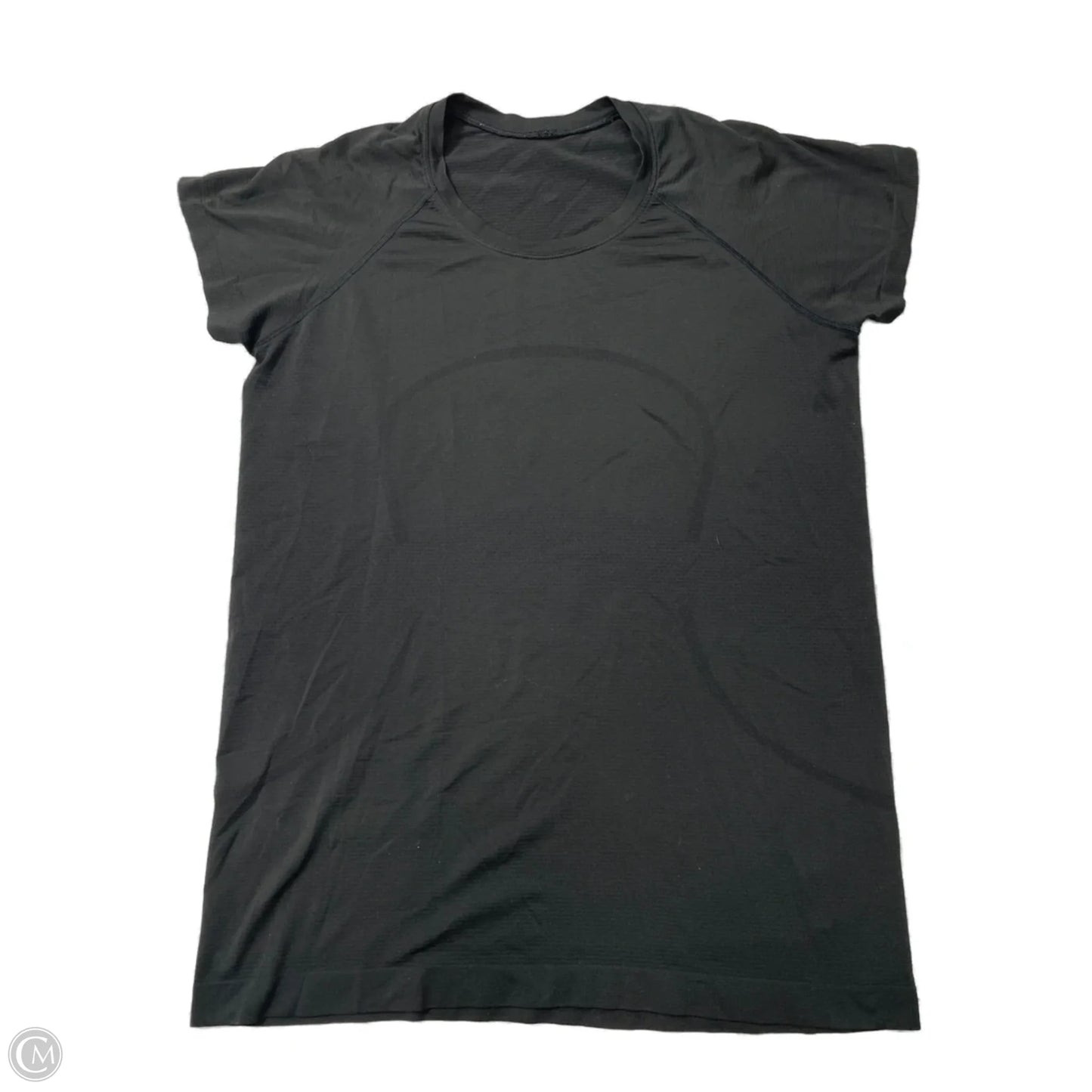 Athletic Top Short Sleeve By Lululemon In Black, Size: L