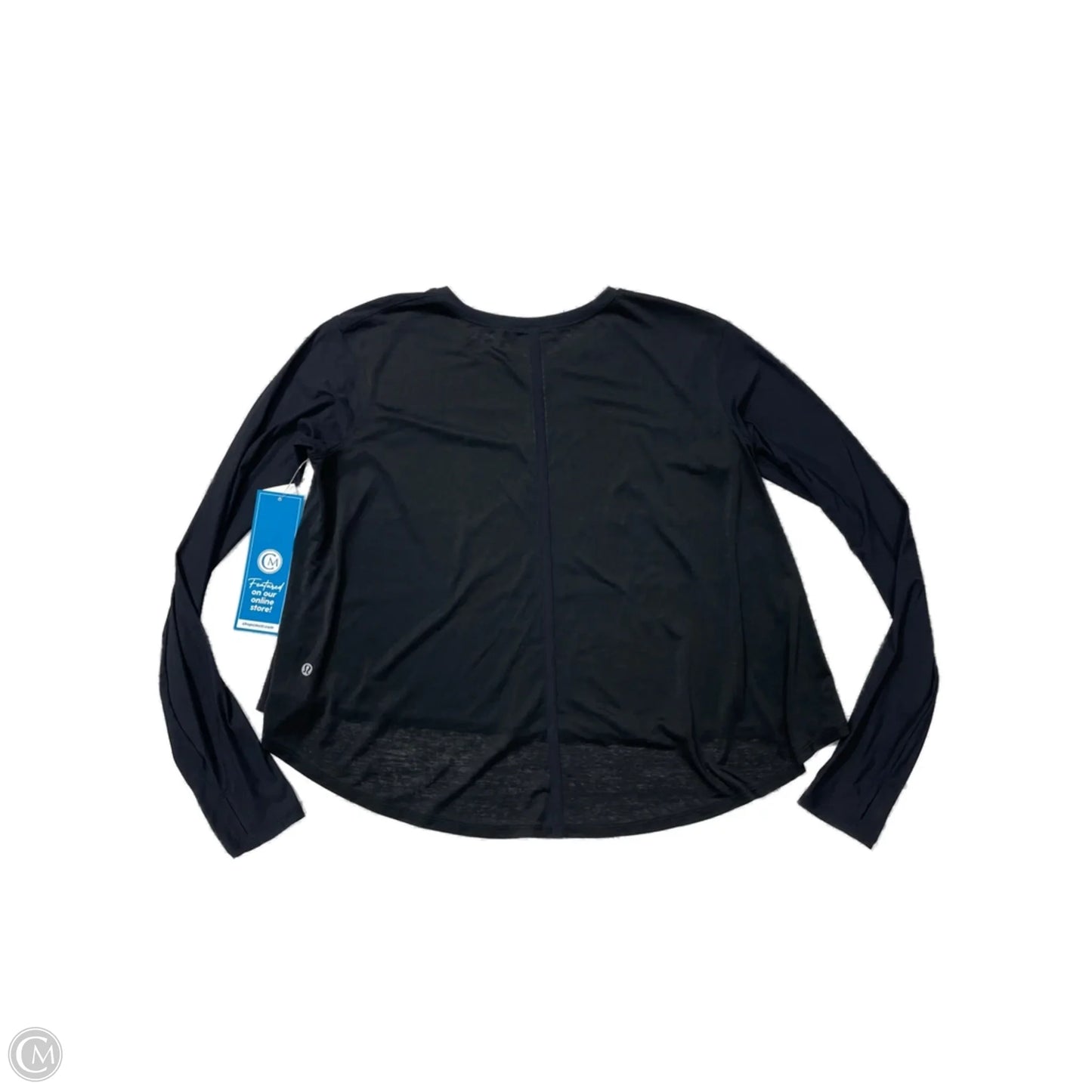 Athletic Top Long Sleeve Crewneck By Lululemon In Black, Size: S