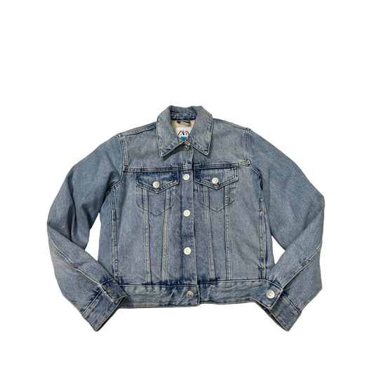 Jacket Denim By Zara In Blue Denim, Size: Xs