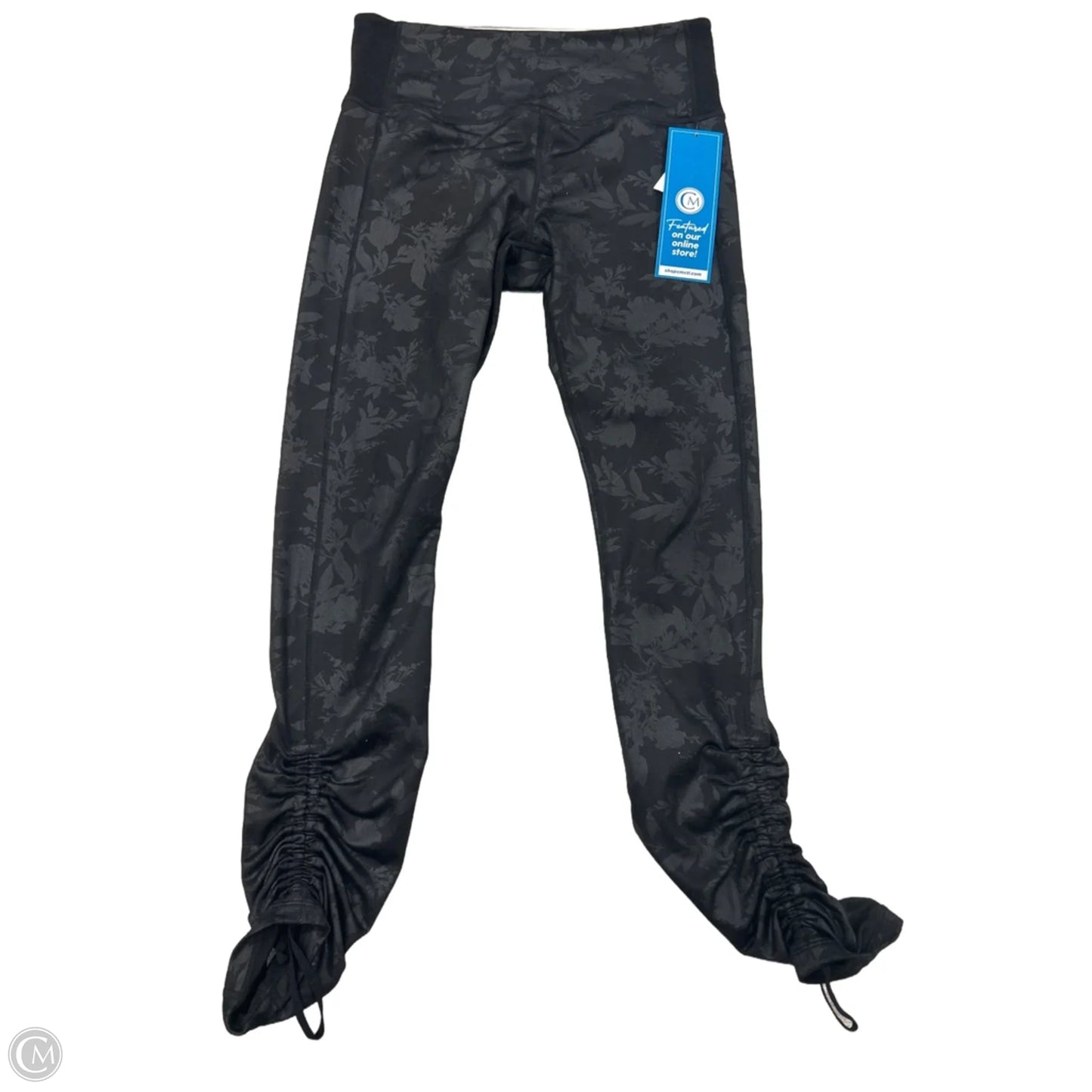 Athletic Leggings By Athleta In Black & Grey, Size: M