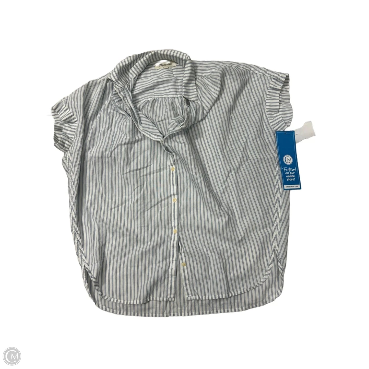 Top Short Sleeve By Madewell In Striped Pattern, Size: Xs