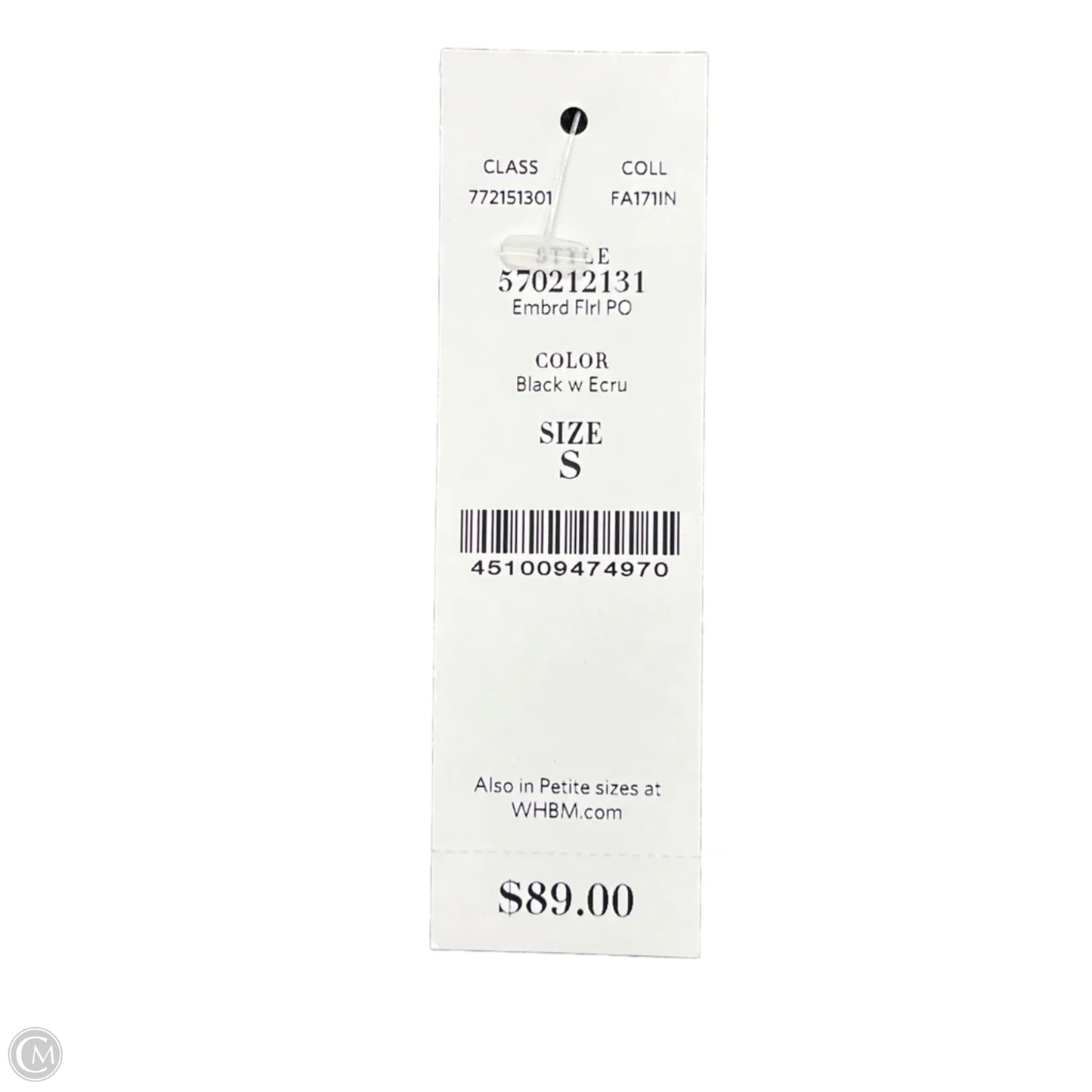 Top Long Sleeve By White House Black Market In Grey, Size: S