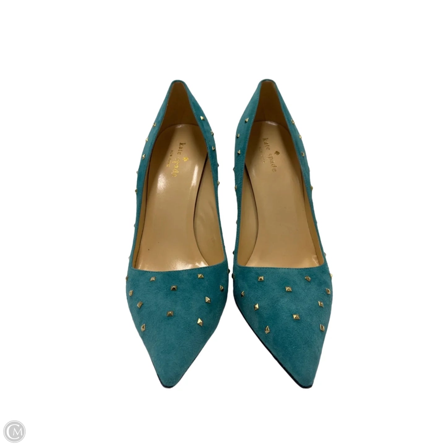 Shoes Designer By Kate Spade In Blue & Gold, Size: 9.5