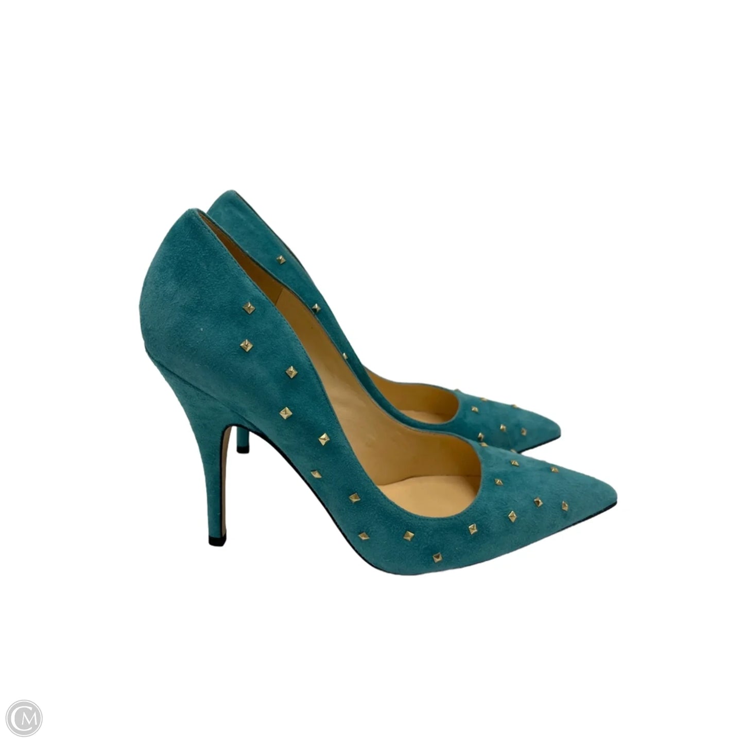 Shoes Designer By Kate Spade In Blue & Gold, Size: 9.5