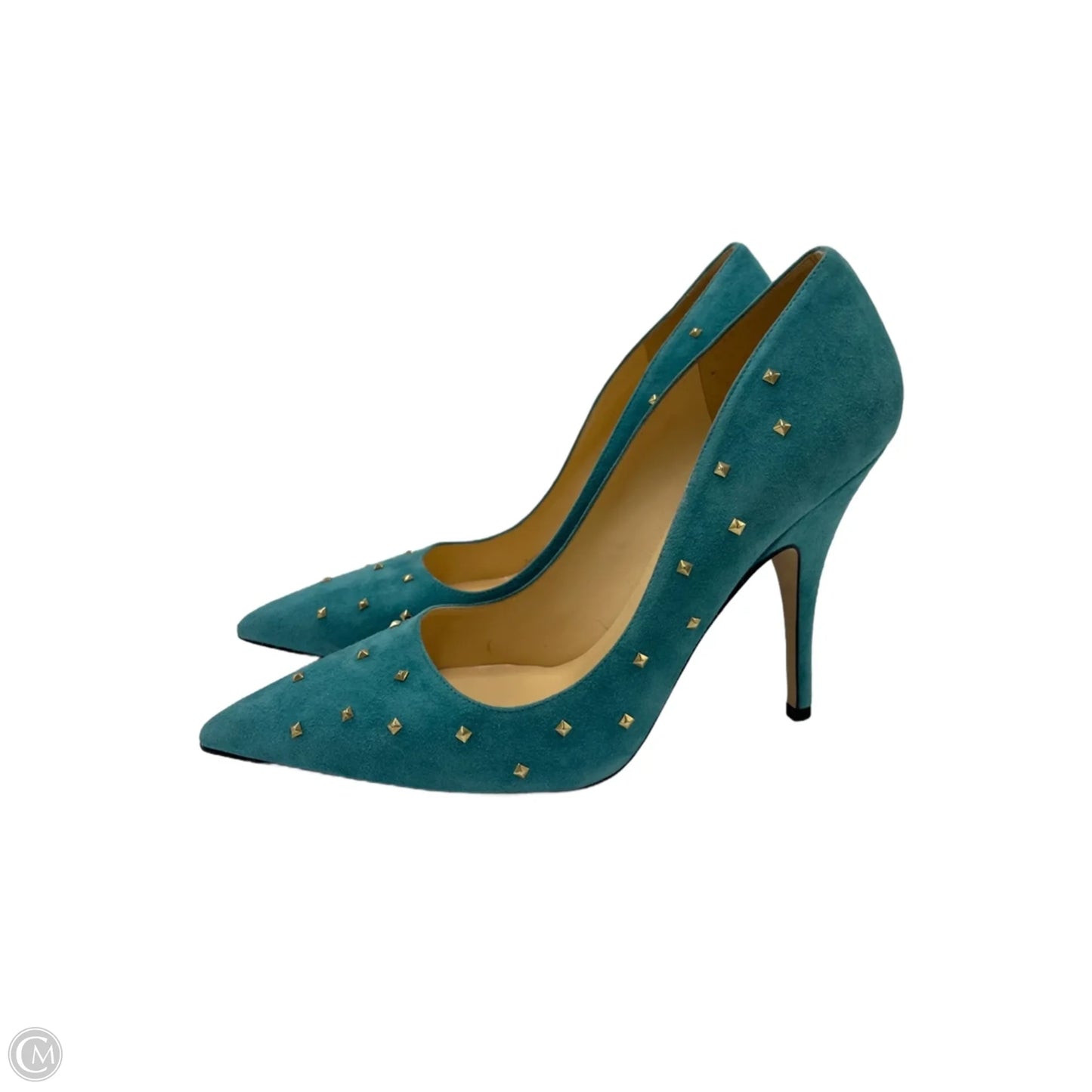 Shoes Designer By Kate Spade In Blue & Gold, Size: 9.5