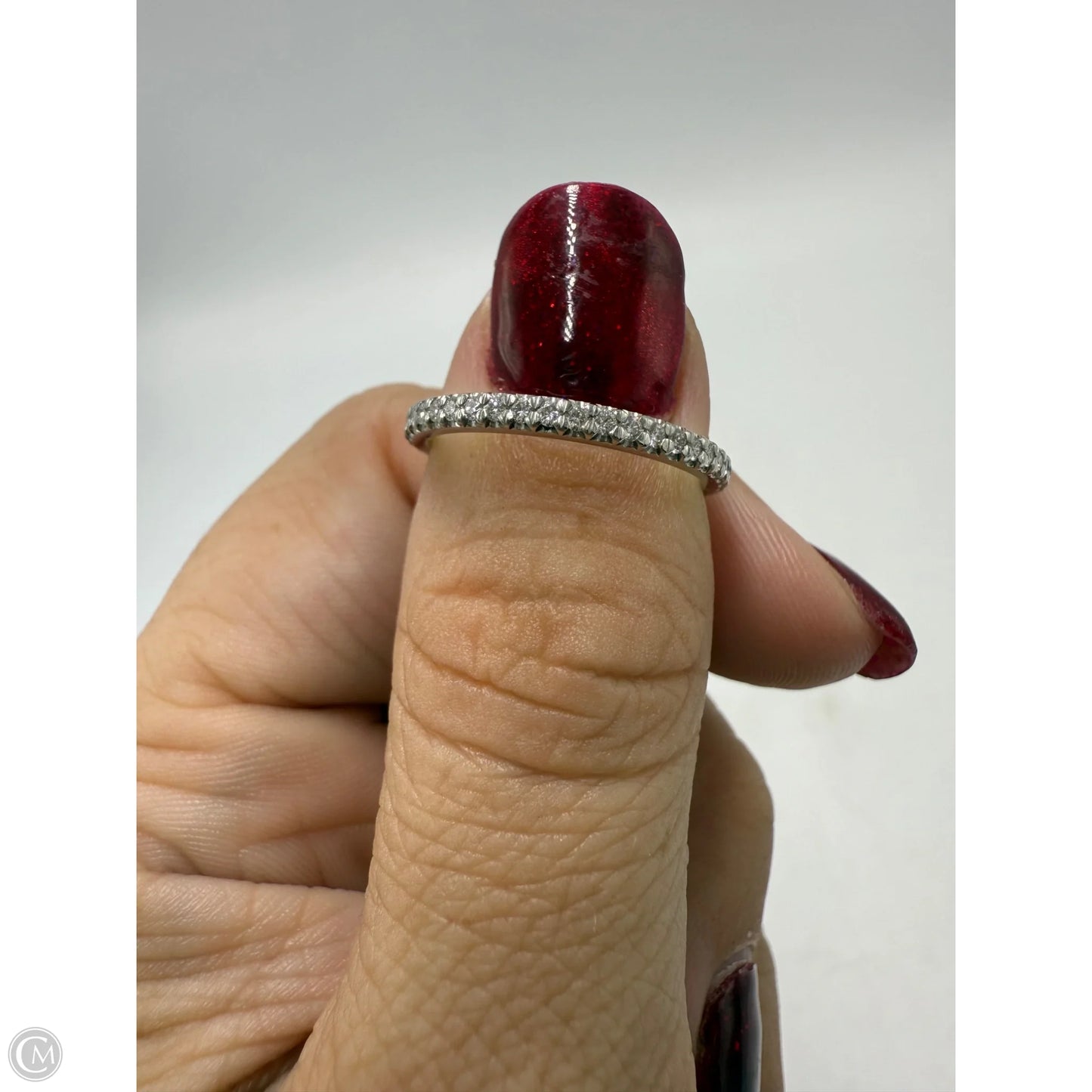 Tiffany & Company Full Eternity Platinum w/ Diamonds Luxury Ring,  Size: 6.5