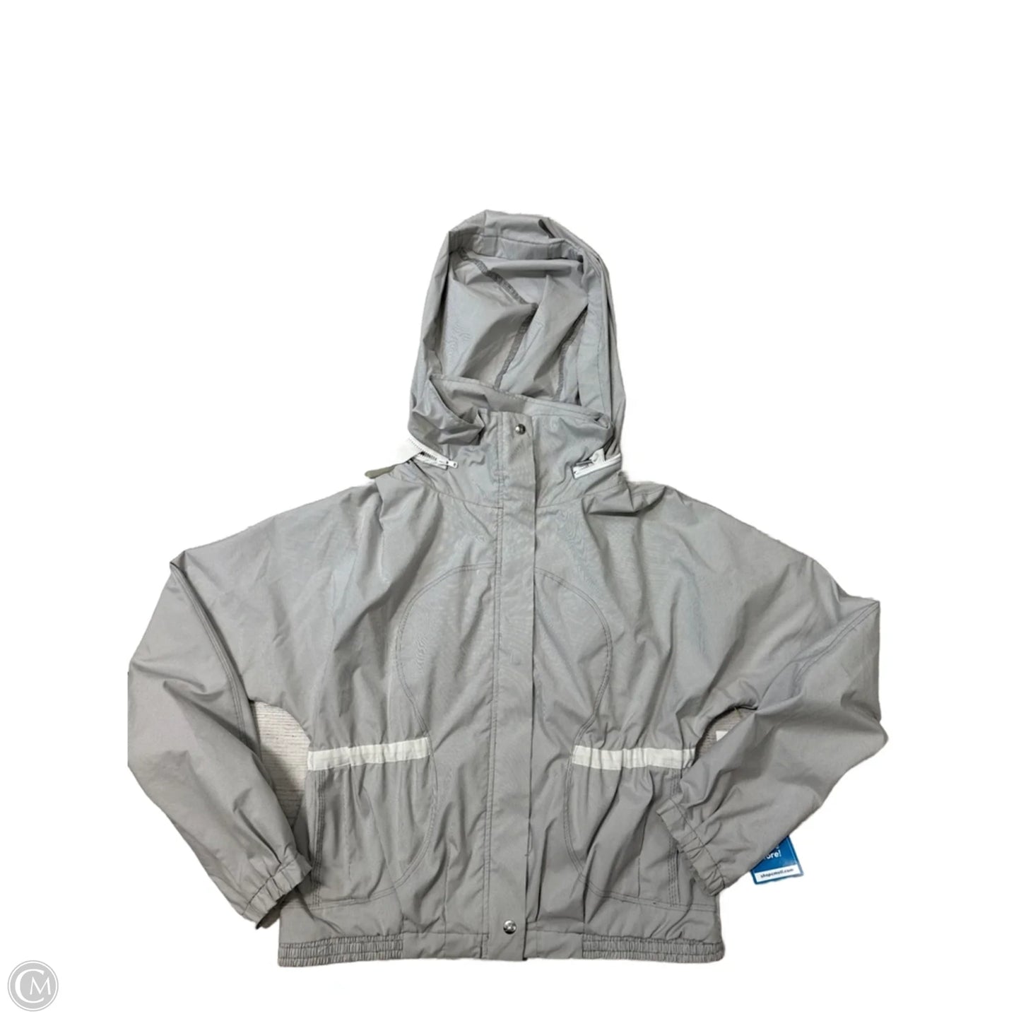 Athletic Jacket By Lululemon In Grey & White, Size: M