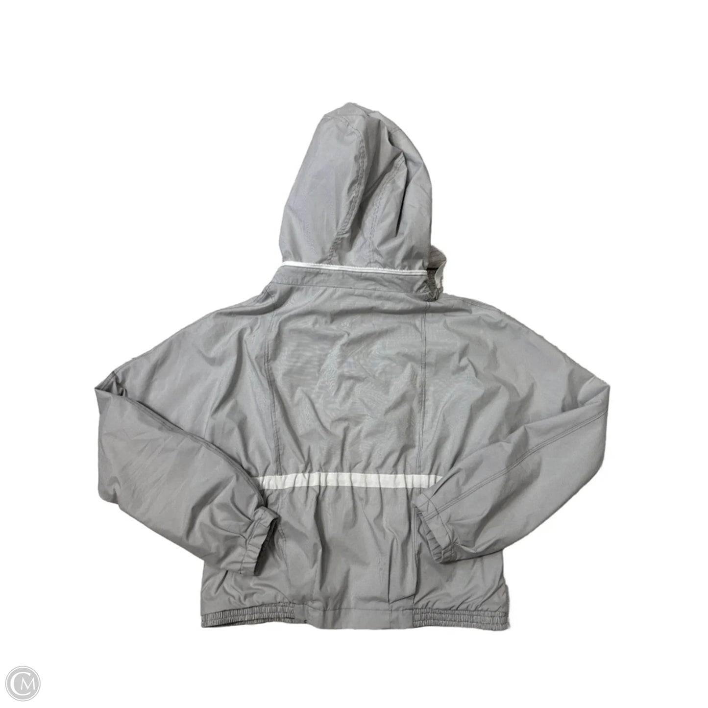 Athletic Jacket By Lululemon In Grey & White, Size: M