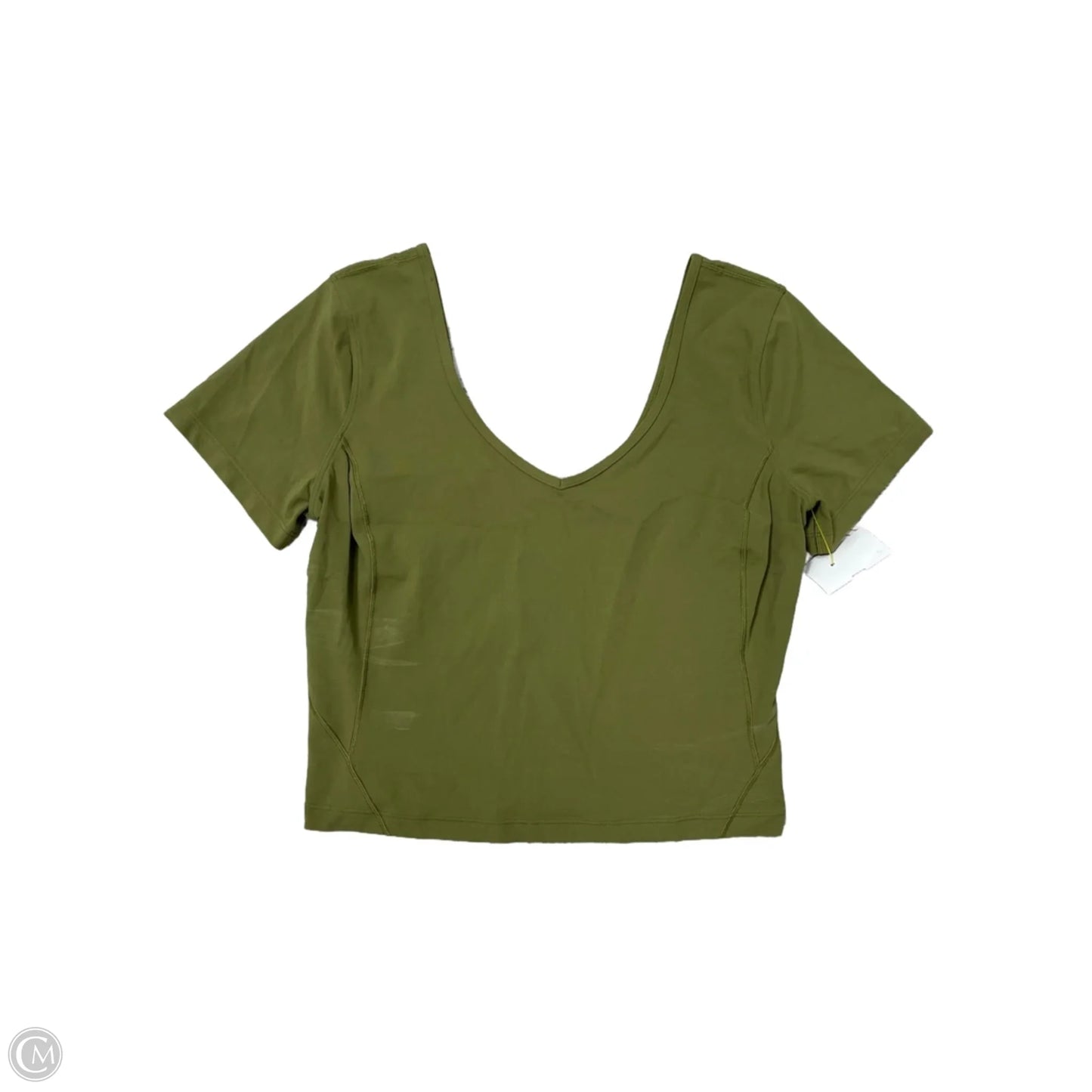 Athletic Top Short Sleeve By Lululemon In Green, Size: L