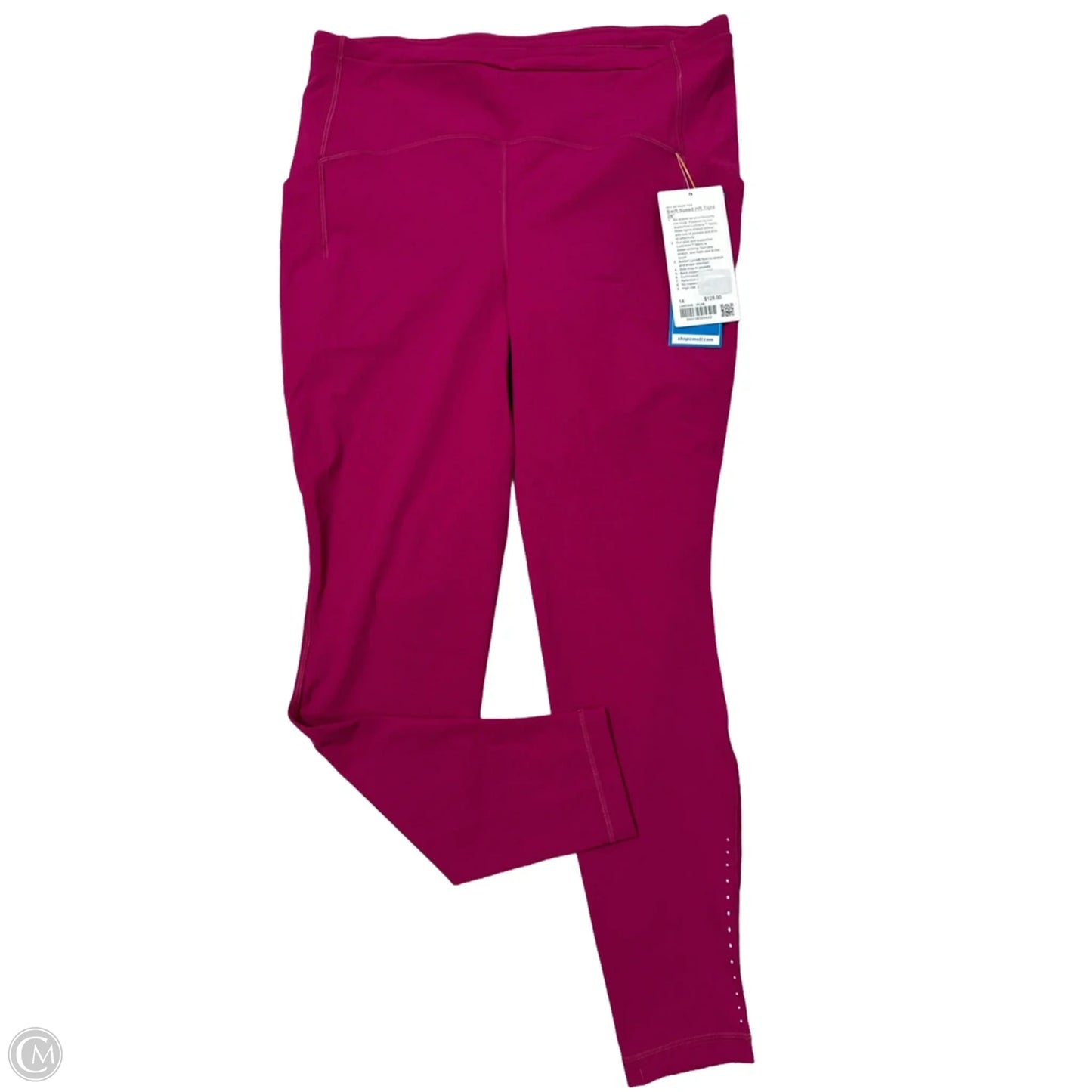 Athletic Leggings By Lululemon In Pink, Size: L