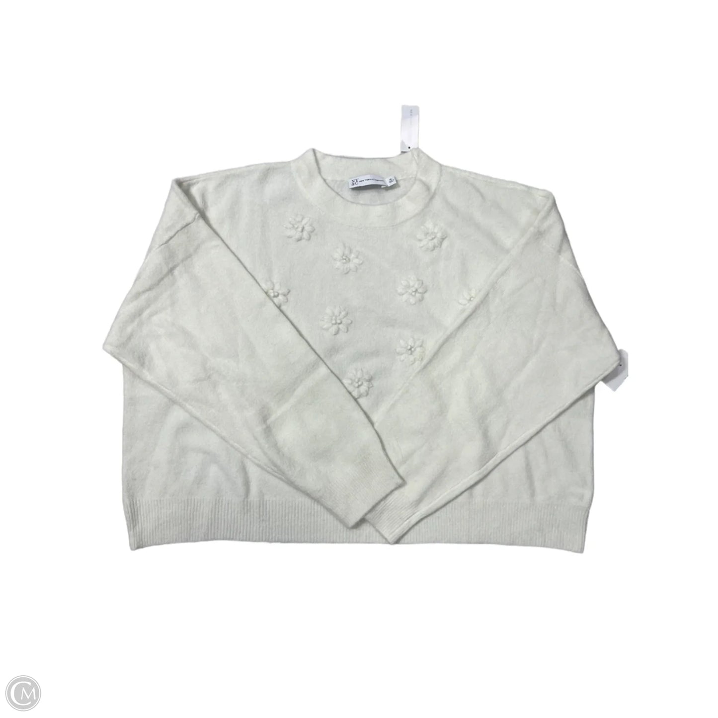 Sweater By New York And Co In White, Size: Xl
