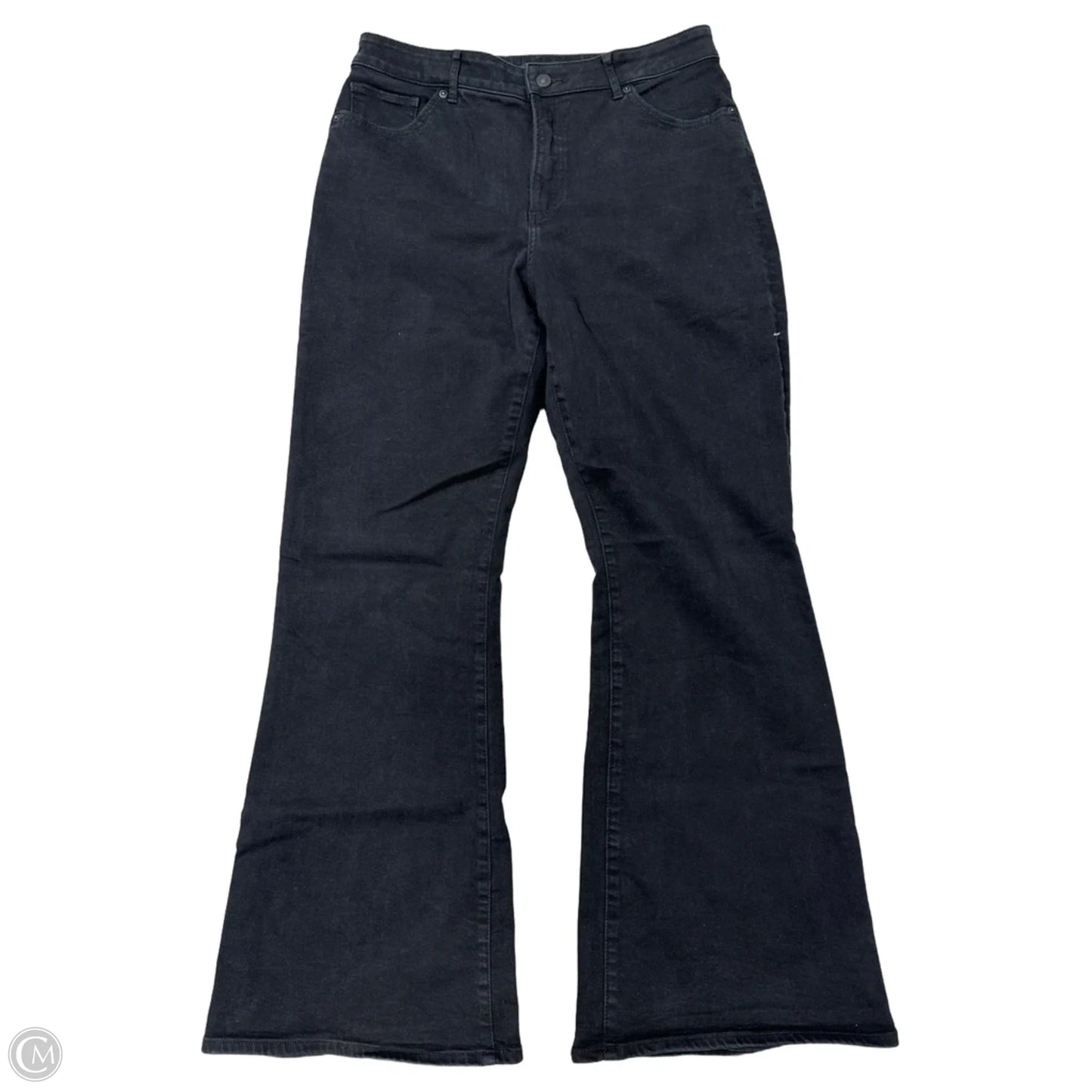 Jeans Flared By Express In Black Denim, Size: 12