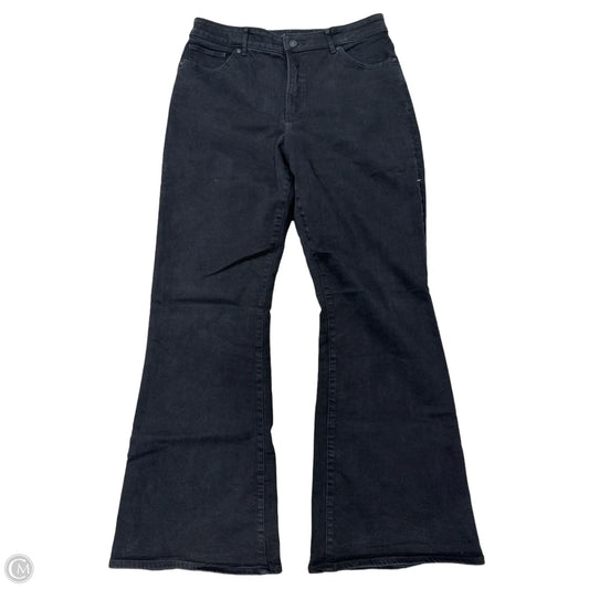 Jeans Flared By Express In Black Denim, Size: 12