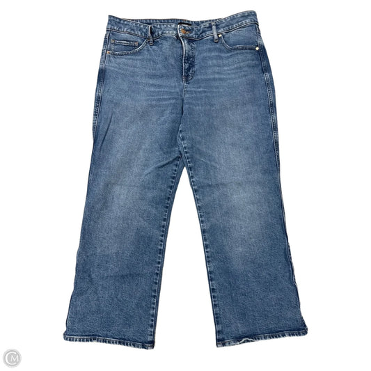 Jeans Straight By Express In Blue Denim, Size: 12