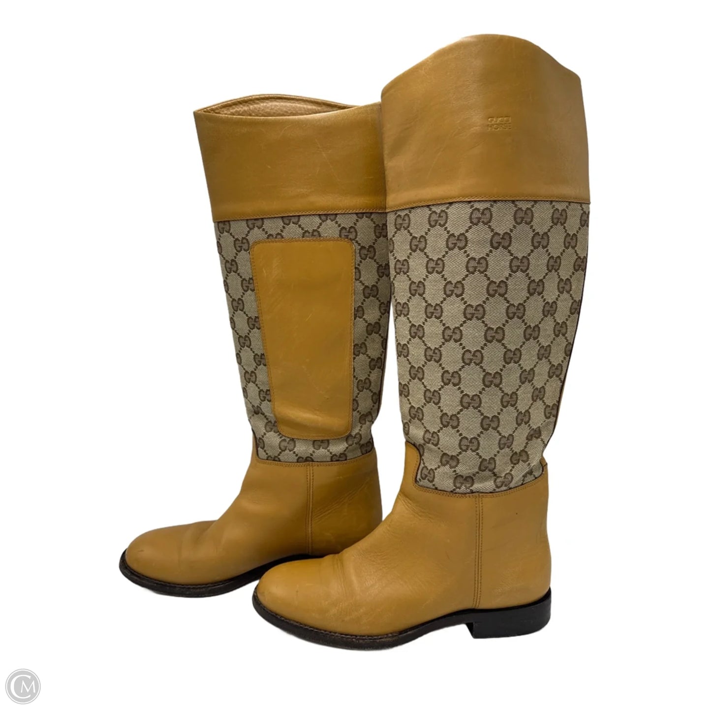 Gucci Luxury Designer Boots By In Yellow, Size: 7.5 (37.5)